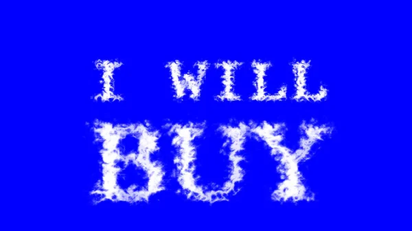Voy Comprar Efecto Texto Nube Azul Aislado Fondo Efecto Texto —  Fotos de Stock