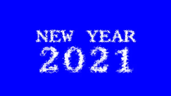 Νέο Έτος 2021 Σύννεφο Αποτέλεσμα Κειμένου Μπλε Απομονωμένο Φόντο Εφέ — Φωτογραφία Αρχείου