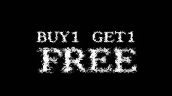 Buy1 Get1 Efecto Texto Nube Libre Fondo Aislado Negro Efecto —  Fotos de Stock