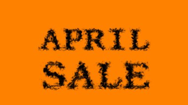 Nisan ayı duman efekti turuncu izole arka plan. Yüksek görsel etkiyle canlandırılmış metin efekti. harf ve metin efekti.