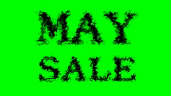 May Sale Rook Tekst Effect Groen Geïsoleerde Achtergrond Geanimeerd Teksteffect — Stockfoto