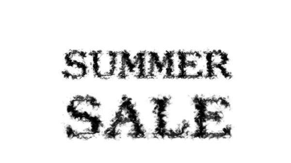 Summer Sale Smoke Text Effect White Isolated Background Animated Text — Stock Photo, Image