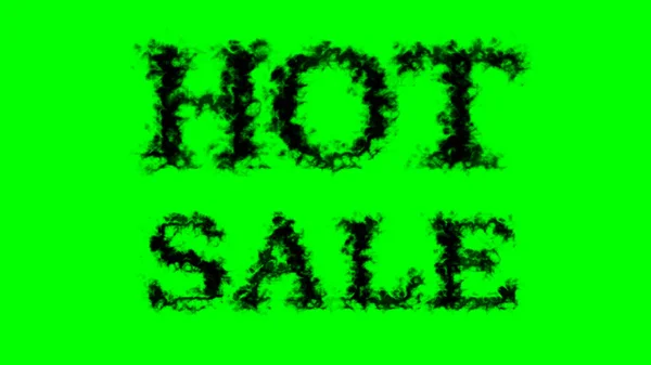 Hot Sale Smoke Text Effect Green Isolated Background Animated Text — Stock Photo, Image