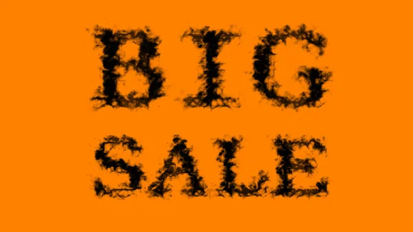 Big Sale Rook Tekst Effect Oranje Geïsoleerde Achtergrond Geanimeerd Teksteffect — Stockfoto