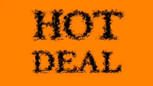 Hot Deal Dym Tekst Efekt Pomarańczowy Pojedyncze Tło Animowany Efekt — Zdjęcie stockowe