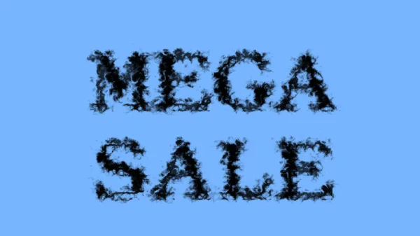 Mega Sale Дым Текстовый Эффект Небо Изолированный Фон Анимированный Текстовый — стоковое фото