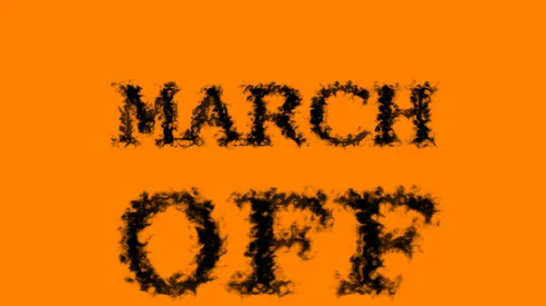 March Smoke Text Effect Orange Isolated Background Animated Text Effect — Stock Photo, Image