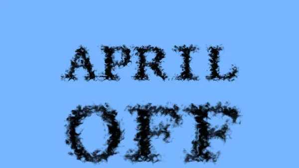 April Smoke Text Effect Sky Isolated Background Animated Text Effect — Stock Photo, Image