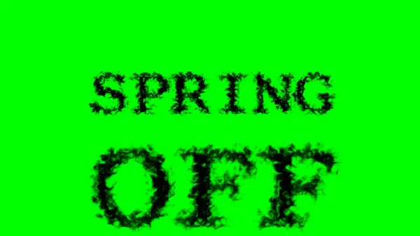 Spring Smoke Text Effect Green Isolated Background Animated Text Effect — Stock Photo, Image