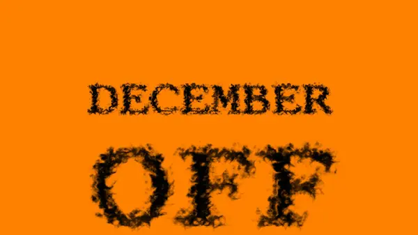 December Rook Tekst Effect Oranje Geïsoleerde Achtergrond Geanimeerd Teksteffect Met — Stockfoto