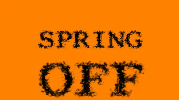 Spring Smoke Text Effect Orange Isolierter Hintergrund Animierte Texteffekte Mit — Stockfoto