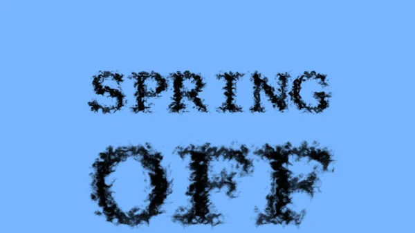 Spring Efekt Tekstowy Dymu Niebo Odizolowane Tło Animowany Efekt Tekstowy — Zdjęcie stockowe