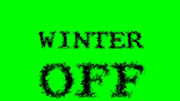 Winter Smoke Text Effect Green Isolated Background Animated Text Effect — Stock Photo, Image