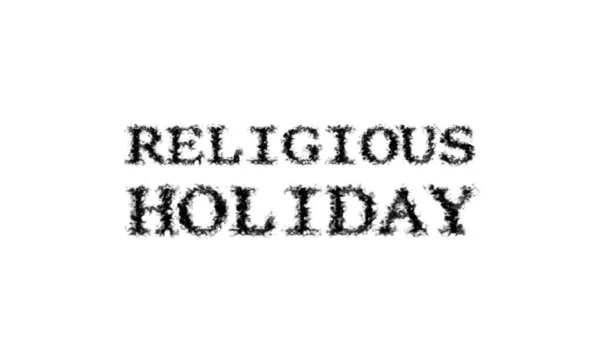 Religious Holiday Smoke Text Effect White Isolated Background Animated Text — Stock Photo, Image