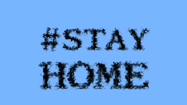 Stay Home Fumaça Efeito Texto Céu Isolado Fundo Efeito Texto — Fotografia de Stock