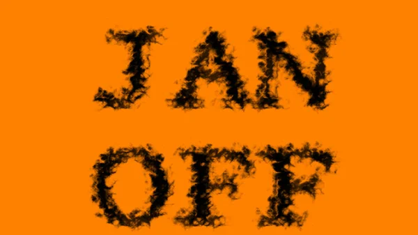 Jan Smoke Text Effect Orange Isolated Background 효과가 애니메이션 텍스트 — 스톡 사진