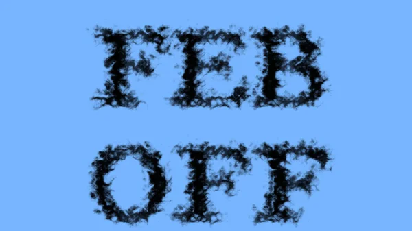 Feb Rook Tekst Effect Lucht Geïsoleerde Achtergrond Geanimeerd Teksteffect Met — Stockfoto