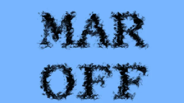 Mar Kouř Text Efekt Nebe Izolované Pozadí Animovaný Textový Efekt — Stock fotografie
