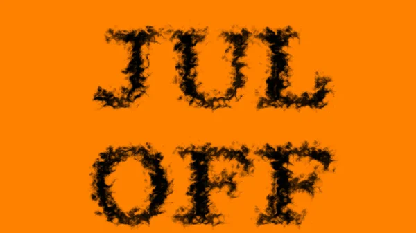 Jul Smoke Text Effect Orange Locked Background 효과가 애니메이션 텍스트 — 스톡 사진