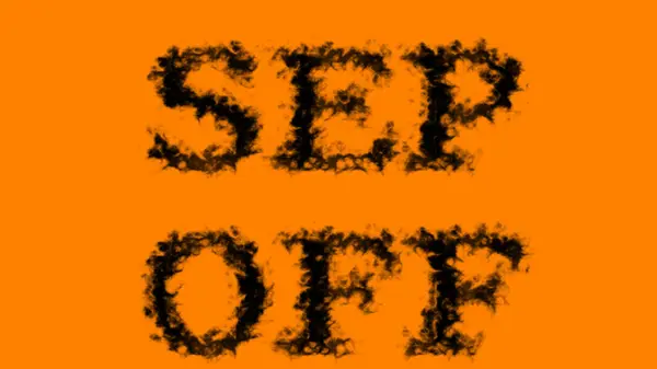 Sep Smoke Text Effect Orange Isolated Background Animated Text Effect — Stock Photo, Image