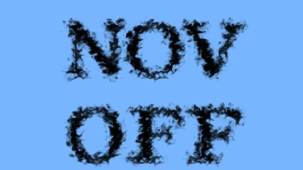 Listopad Kouř Text Efekt Nebe Izolované Pozadí Animovaný Textový Efekt — Stock fotografie