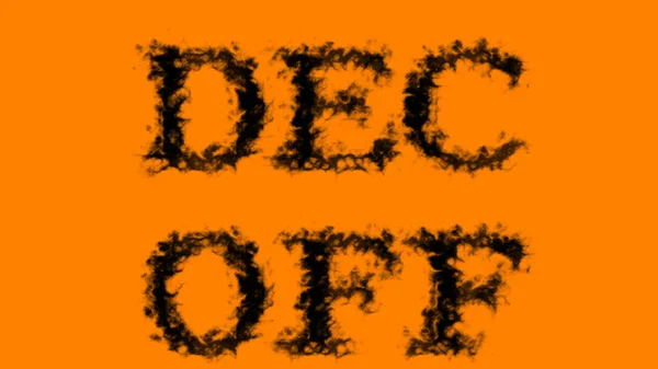 Dez Aus Rauch Text Effekt Orange Isolierten Hintergrund Animierte Texteffekte — Stockfoto