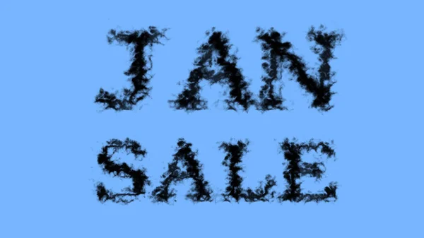 Jan Sale Smoke Text Effect Sky Isolated Background Animated Text — Stock Photo, Image