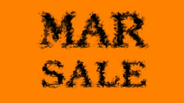 Březen Prodej Kouř Efekt Oranžové Izolované Pozadí Animovaný Textový Efekt — Stock fotografie