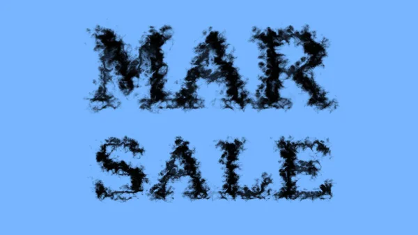 Mar Sale Rauch Text Effekt Himmel Isoliert Hintergrund Animierte Texteffekte — Stockfoto