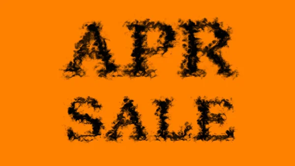 Apr Sale Rook Tekst Effect Oranje Geïsoleerde Achtergrond Geanimeerd Teksteffect — Stockfoto