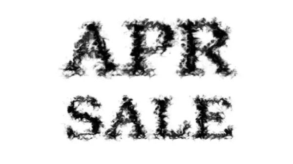 Apr Sale Rook Tekst Effect Wit Geïsoleerde Achtergrond Geanimeerd Teksteffect — Stockfoto