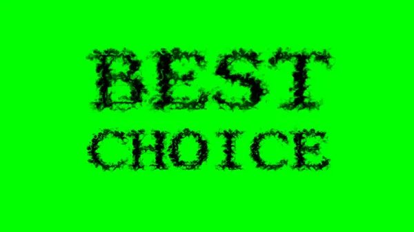 Best Choice Rook Tekst Effect Groen Geïsoleerde Achtergrond Geanimeerd Teksteffect — Stockfoto