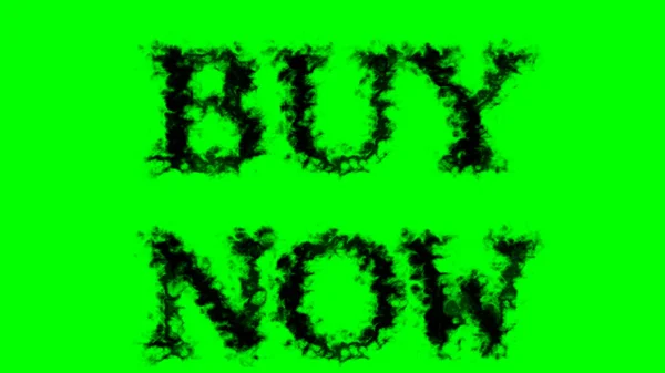 Koop Rook Tekst Effect Groen Geïsoleerde Achtergrond Geanimeerd Teksteffect Met — Stockfoto