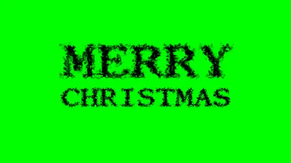 Feliz Navidad Humo Texto Efecto Verde Aislado Fondo Efecto Texto —  Fotos de Stock