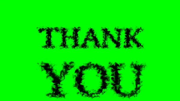 Teşekkürler Mesaj Efekti Yeşil Izole Arkaplan Yüksek Görsel Etkiyle Canlandırılmış — Stok fotoğraf