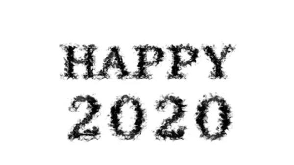 Happy 2020 Αποτέλεσμα Καπνού Λευκό Απομονωμένο Φόντο Εφέ Κινουμένων Σχεδίων — Φωτογραφία Αρχείου