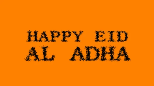 Happy Eid Adha Αποτέλεσμα Καπνού Πορτοκαλί Απομονωμένο Φόντο Εφέ Κινουμένων — Φωτογραφία Αρχείου