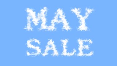 Satış bulutu etkisi gökyüzü izole edilmiş arka plan. Yüksek görsel etkiyle canlandırılmış metin efekti. harf ve metin efekti.