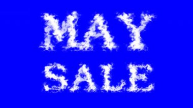 Satış bulutu efekti mavi izole arkaplan. Yüksek görsel etkiyle canlandırılmış metin efekti. harf ve metin efekti.