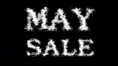 Satış bulutu efekti siyah izole arka plan. Yüksek görsel etkiyle canlandırılmış metin efekti. harf ve metin efekti.