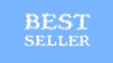 Best Seller bulut etkisi gökyüzü izole arkaplan. Yüksek görsel etkiyle canlandırılmış metin efekti. harf ve metin efekti.