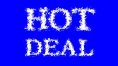 Hot Deal metin efekti mavi izole arkaplan. Yüksek görsel etkiyle canlandırılmış metin efekti. harf ve metin efekti.