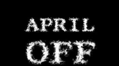 Nisan Kapalı metin efekti siyah izole arkaplan. Yüksek görsel etkiyle canlandırılmış metin efekti. harf ve metin efekti.