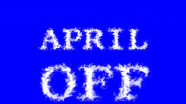 Nisan Kapalı metin efekti mavi izole arkaplan. Yüksek görsel etkiyle canlandırılmış metin efekti. harf ve metin efekti.