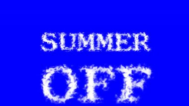 Yaz kapalı metin efekti mavi izole arkaplan. Yüksek görsel etkiyle canlandırılmış metin efekti. harf ve metin efekti.