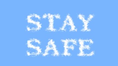 Güvenli Metin Efekti gökyüzü izole arkaplan. Yüksek görsel etkiyle canlandırılmış metin efekti. harf ve metin efekti.