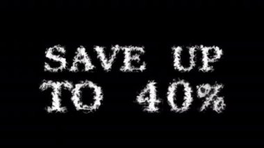 % 40 'a kadar bulutlu metin efekti kaydet. Yüksek görsel etkiyle canlandırılmış metin efekti. harf ve metin efekti.