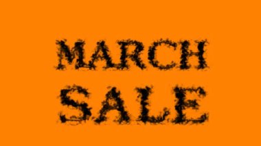 Mart ayı duman efekti turuncu izole arka plan. Yüksek görsel etkiyle canlandırılmış metin efekti. harf ve metin efekti.