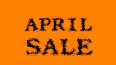 Nisan ayı duman efekti turuncu izole arka plan. Yüksek görsel etkiyle canlandırılmış metin efekti. harf ve metin efekti.