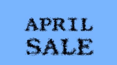 Nisan ayı duman etkisi gökyüzü izole edilmiş arka plan. Yüksek görsel etkiyle canlandırılmış metin efekti. harf ve metin efekti.